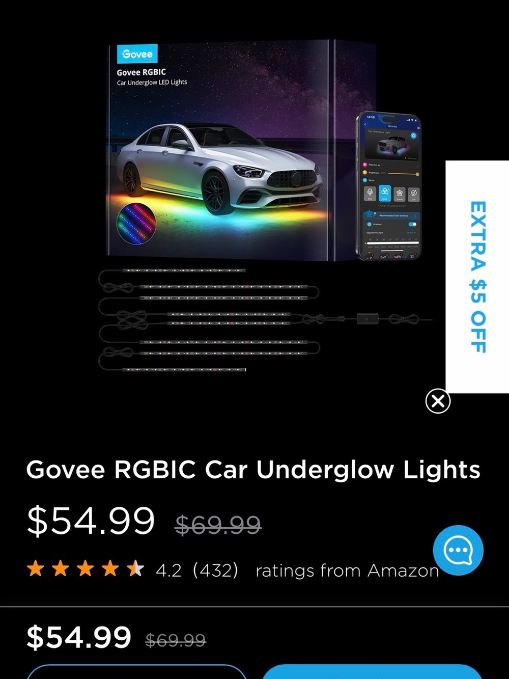 LED Strip Light Kit for Car